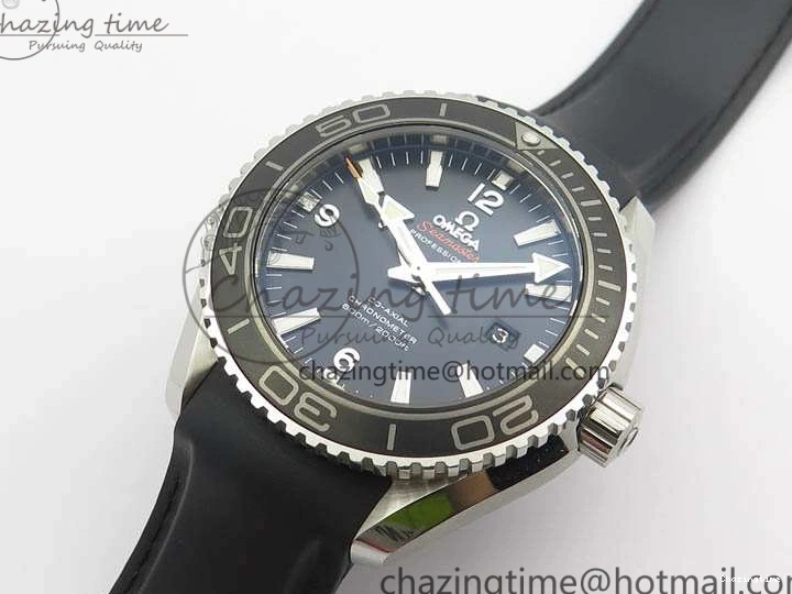 0119 Planet Ocean Pro Ceramic Bezel 45mm 1:1 OMF Best Edition On Rubber Strap A8500 (Black Balance Wheel) MoistureWicking 8136